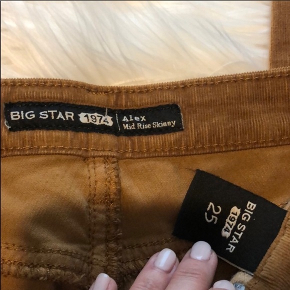 Big Star caramel corduroy skinny pants  25 - Picture 5 of 6